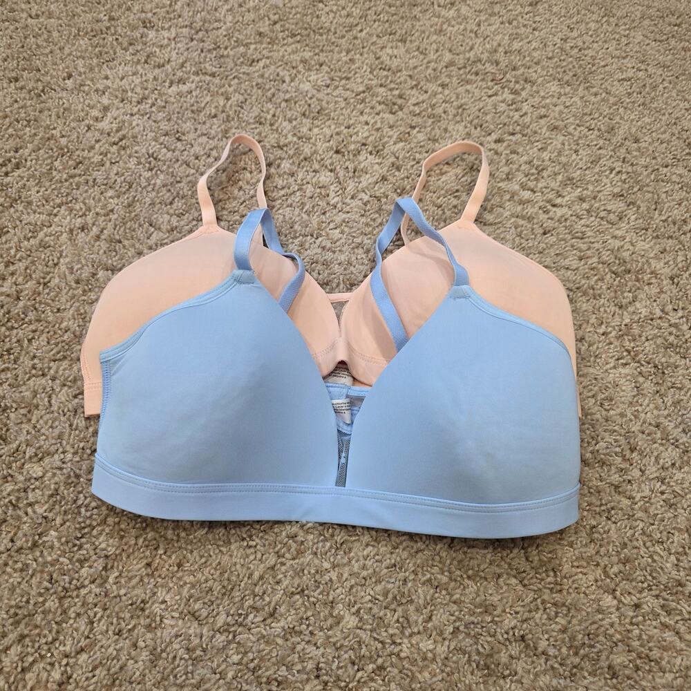 EUC  Wonder Nation blue and pink  Molded Cup Bralette 2-Pack sz 36